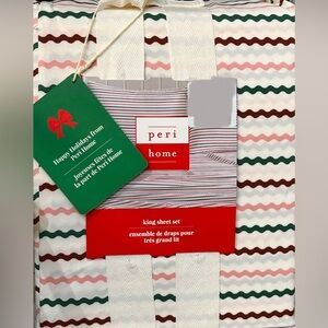 peri home Holiday king sheet set